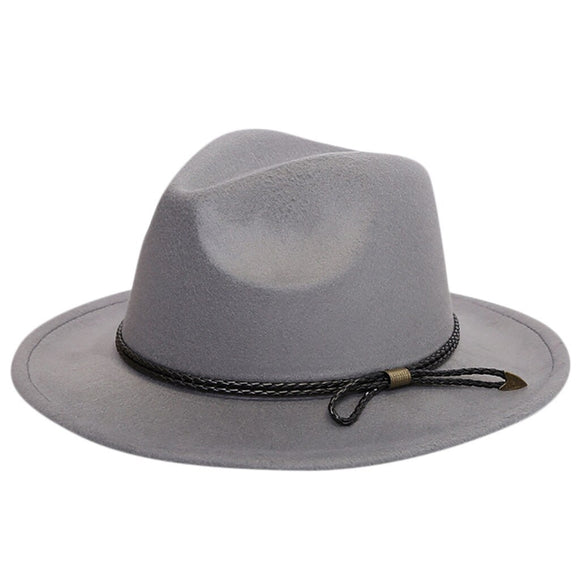 Grey Outback Fedora Hat