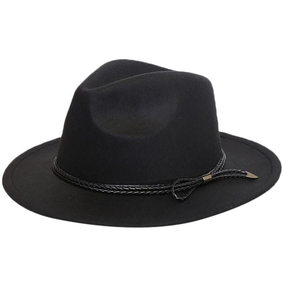 Black Outback Fedora Hat