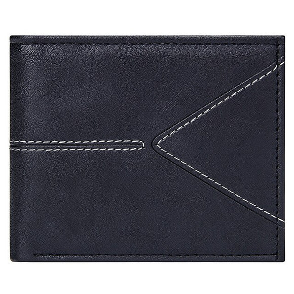Contrast Stitch Wallet Black