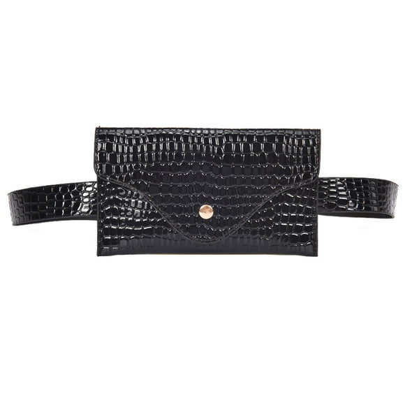 Black Envelope Belt Bag
